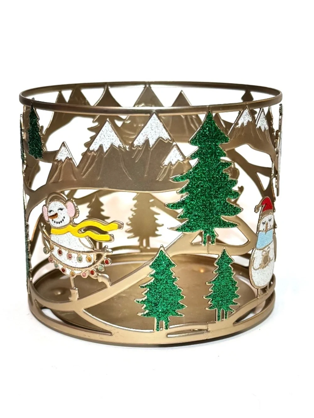 Bath & Body Works skiing snowman